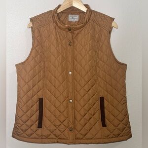 G. H. Bass & Co. Tan Quilted Puffer Vest Size XL